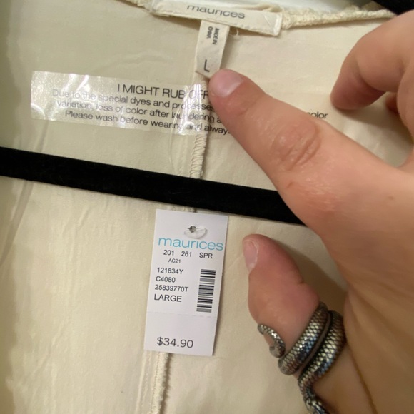 Maurices Yellow Ombré Ruffle Teim Kimono- NWT size large - Picture 2 of 7